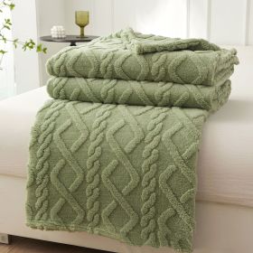 Four Seasons Air Conditioning Sofa Blanket (Option: Bean Green-100x120cm Bare Blanket)