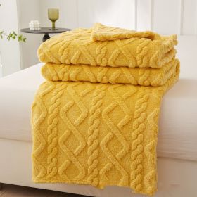 Four Seasons Air Conditioning Sofa Blanket (Option: Yellow-200x230cm Bare Blanket)